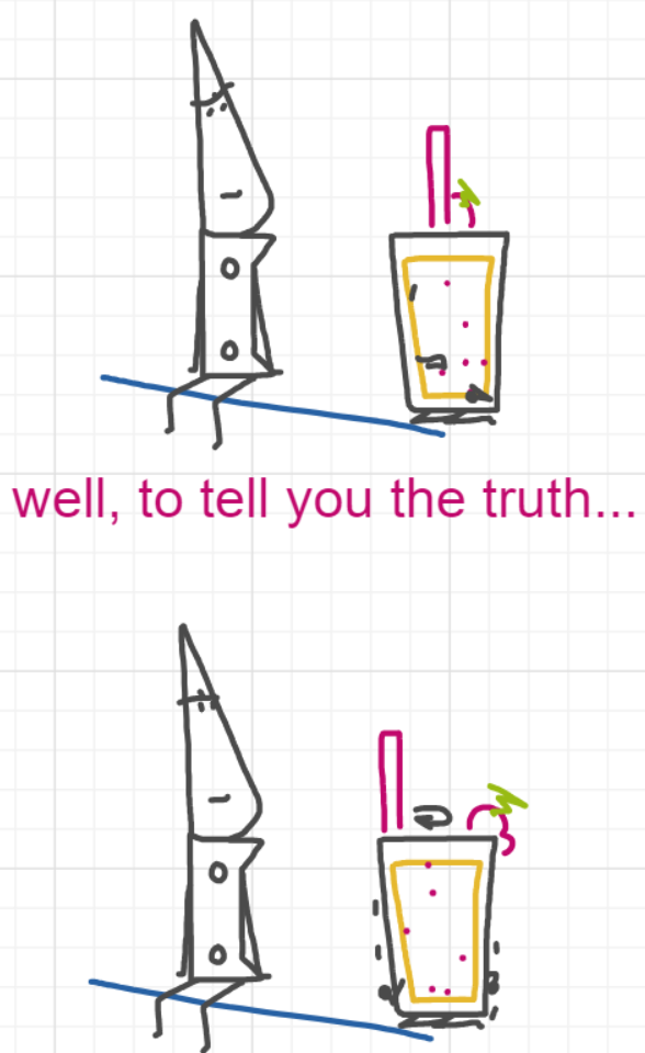 A panel from What's The Point, episode five of the Board Boards object show by Furretwalk/WalkingFurret.